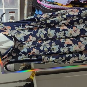 Signature by Robbie Bee 20W floral Navy dress